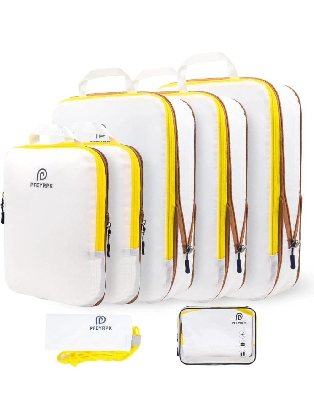 Lightweight Compression Packing Cubes Set for Travel, Expandable Organizers